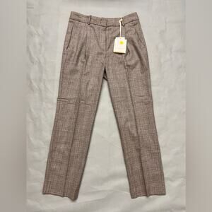 NWT Peserico Women Pants Plaid-check trousers 42